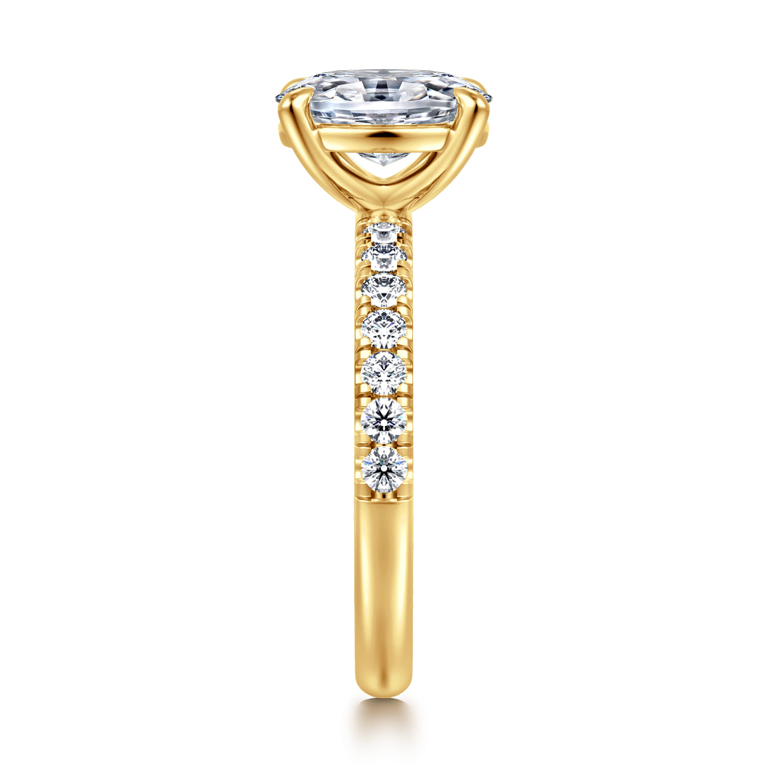 Winslow - 18K Yellow Gold Oval Diamond Engagement Ring - 0.35 ct - Shot 4