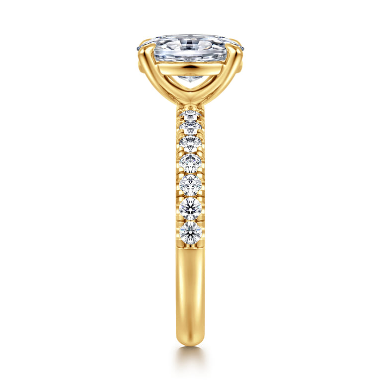 Winslow - 18K Yellow Gold Oval Diamond Engagement Ring - 0.35 ct - Shot 4