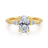 Carinna - 18K Yellow Gold Oval Diamond Engagement Ring - 0.23 ct