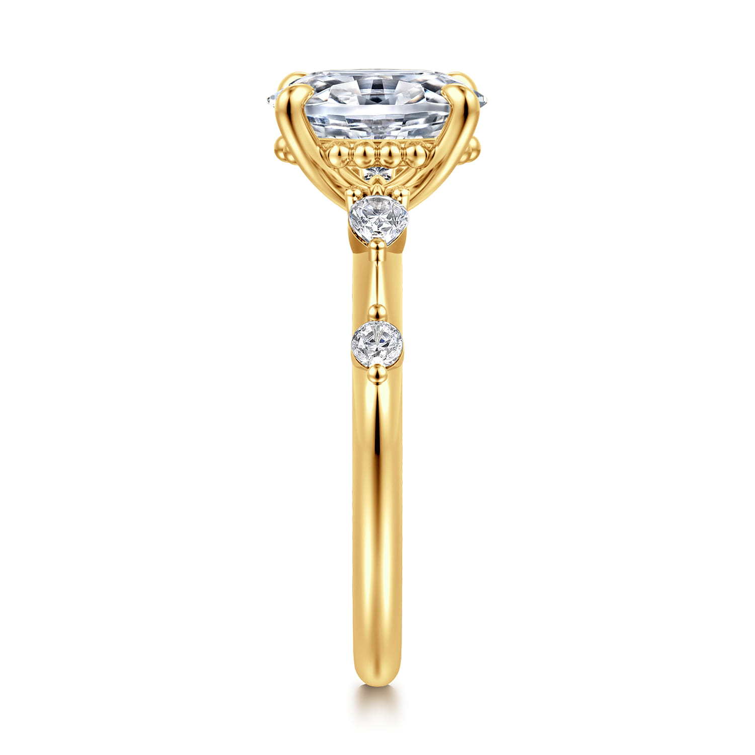 Carinna - 18K Yellow Gold Oval Diamond Engagement Ring - 0.23 ct - Shot 4