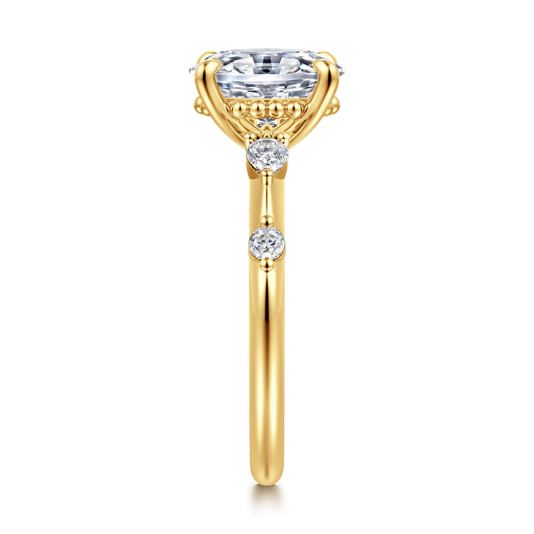Carinna - 18K Yellow Gold Oval Diamond Engagement Ring - 0.23 ct - Shot 4