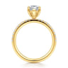 Twain - 18K Yellow Gold Pear Shape Diamond Engagement Ring - 0.2 ct