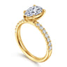Winslow - 18K Yellow Gold Pear Shape Diamond Engagement Ring - 0.35 ct