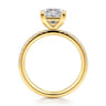 Twain - 18K Yellow Gold Princess Cut Diamond Engagement Ring - 0.2 ct