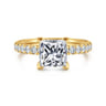 Winslow - 18K Yellow Gold Princess Cut Diamond Engagement Ring - 0.35 ct