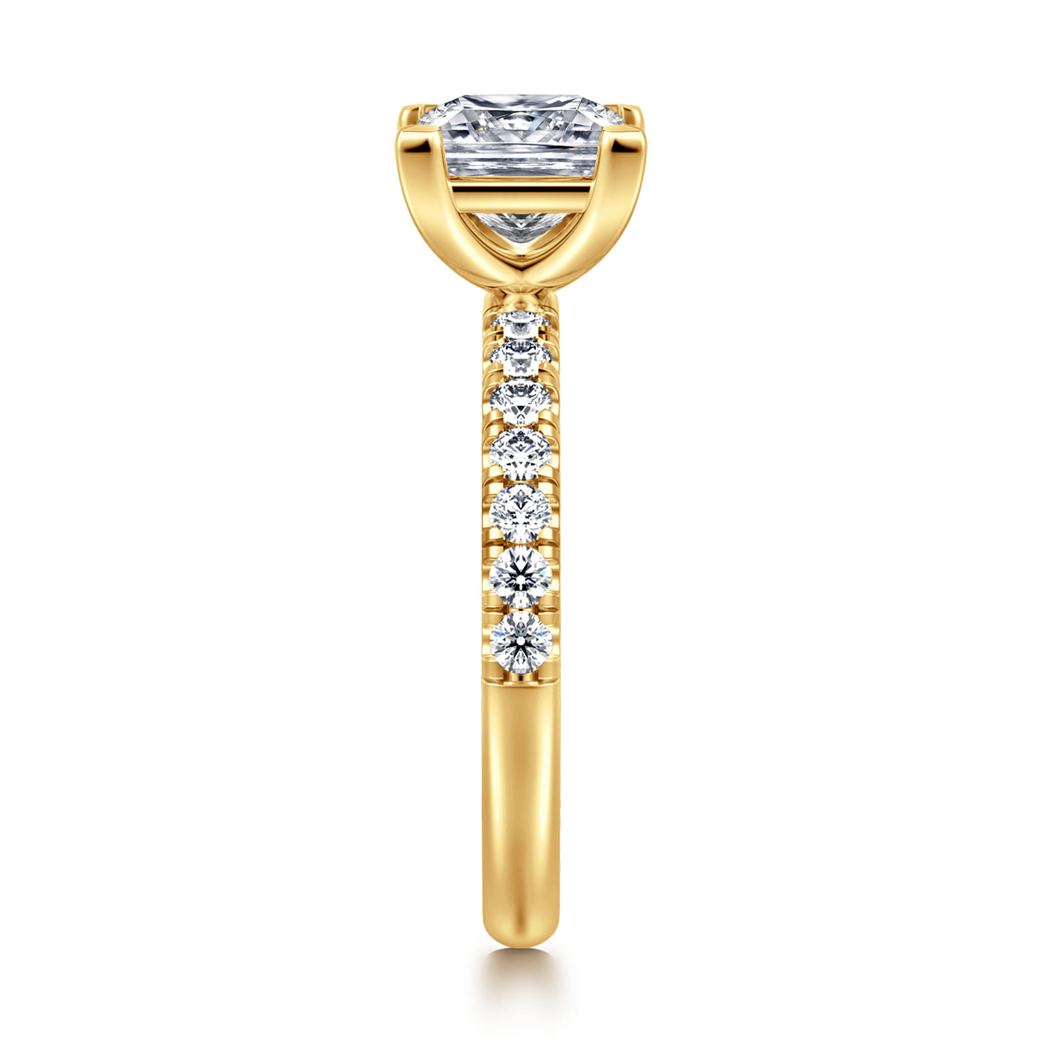 Winslow - 18K Yellow Gold Princess Cut Diamond Engagement Ring - 0.35 ct - Shot 4