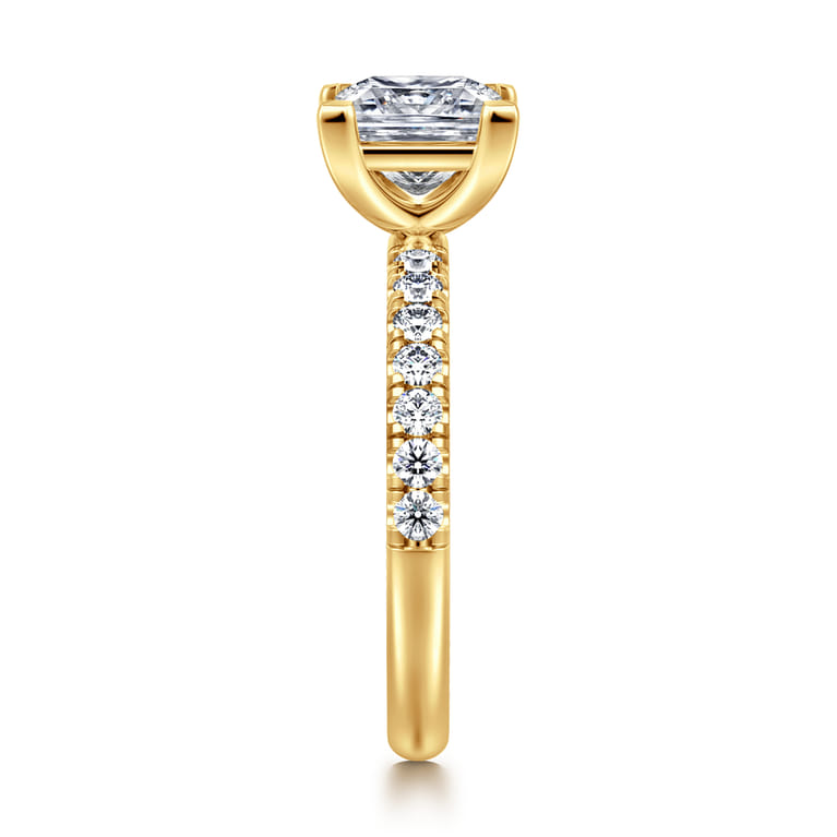 Winslow - 18K Yellow Gold Princess Cut Diamond Engagement Ring - 0.35 ct - Shot 4