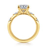 Carinna - 18K Yellow Gold Princess Cut Diamond Engagement Ring - 0.23 ct