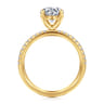 Twain - 18K Yellow Gold Round Diamond Engagement Ring - 0.2 ct