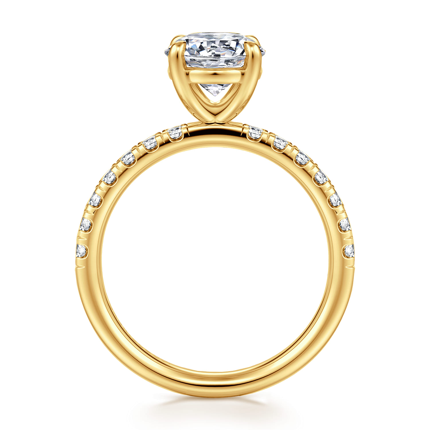 Winslow - 18K Yellow Gold Round Diamond Engagement Ring - 0.35 ct - Shot 2
