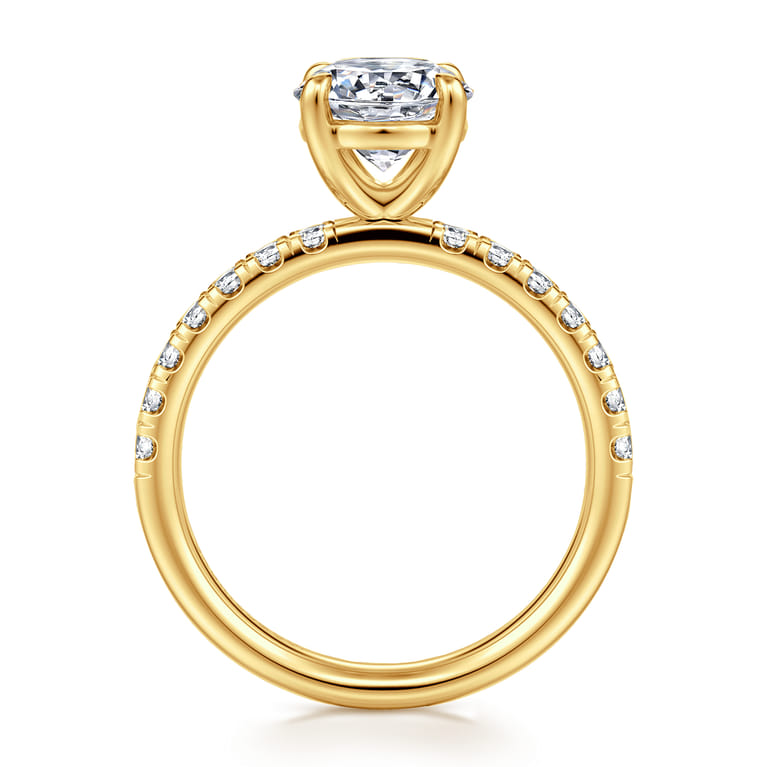Winslow - 18K Yellow Gold Round Diamond Engagement Ring - 0.35 ct - Shot 2