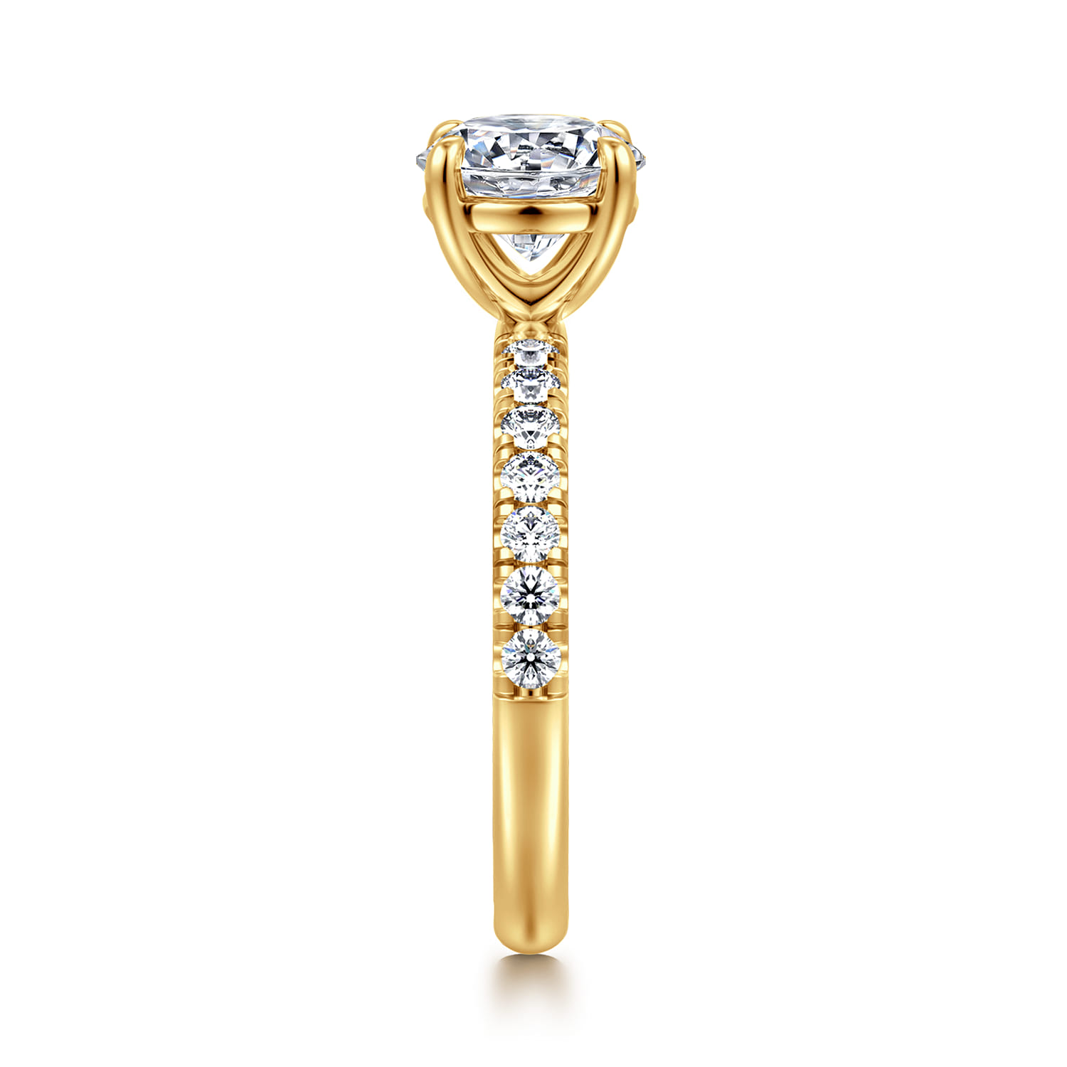 Winslow - 18K Yellow Gold Round Diamond Engagement Ring - 0.35 ct - Shot 4