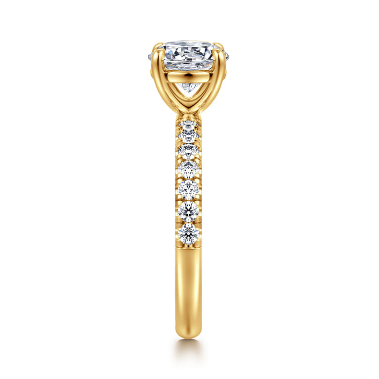 Winslow - 18K Yellow Gold Round Diamond Engagement Ring - 0.35 ct - Shot 4