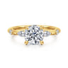Carinna - 18K Yellow Gold Round Diamond Engagement Ring - 0.23 ct