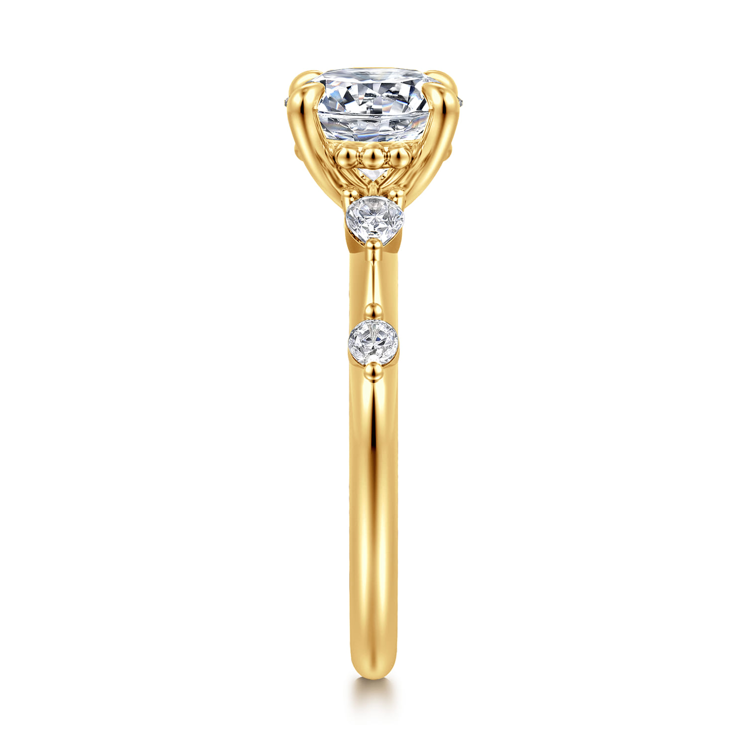 Carinna - 18K Yellow Gold Round Diamond Engagement Ring - 0.23 ct - Shot 4