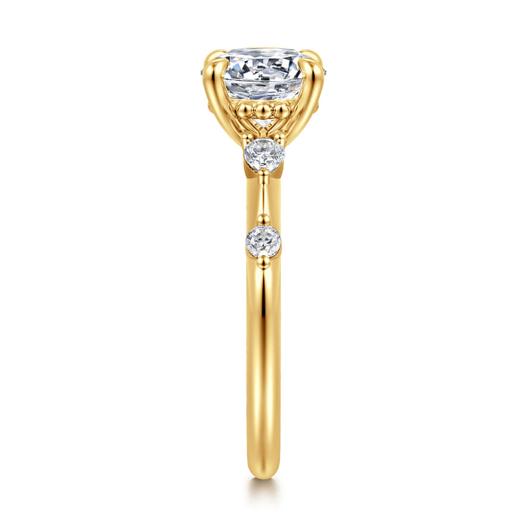 Carinna - 18K Yellow Gold Round Diamond Engagement Ring - 0.23 ct - Shot 4