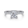 Twain - Platinum Cushion Cut Diamond Engagement Ring - 0.2 ct