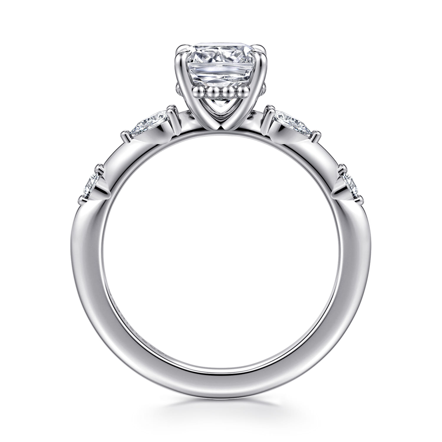 Carinna - Platinum Cushion Cut Diamond Engagement Ring - 0.23 ct - Shot 2