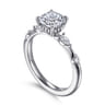 Carinna - Platinum Cushion Cut Diamond Engagement Ring - 0.23 ct