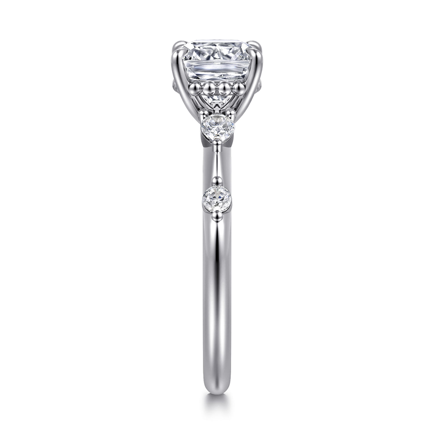 Carinna - Platinum Cushion Cut Diamond Engagement Ring - 0.23 ct - Shot 4
