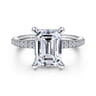 Broderick - Platinum Emerald Cut Diamond Engagement Ring - 0.28 ct