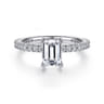 Logan - Platinum Emerald Cut Diamond Engagement Ring - 0.36 ct