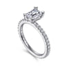 Logan - Platinum Emerald Cut Diamond Engagement Ring - 0.36 ct