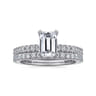 Logan - Platinum Emerald Cut Diamond Engagement Ring - 0.36 ct