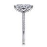 Twain - Platinum Marquise Shape Diamond Engagement Ring - 0.2 ct