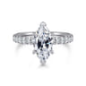Winslow - Platinum Marquise Shape Diamond Engagement Ring - 0.35 ct