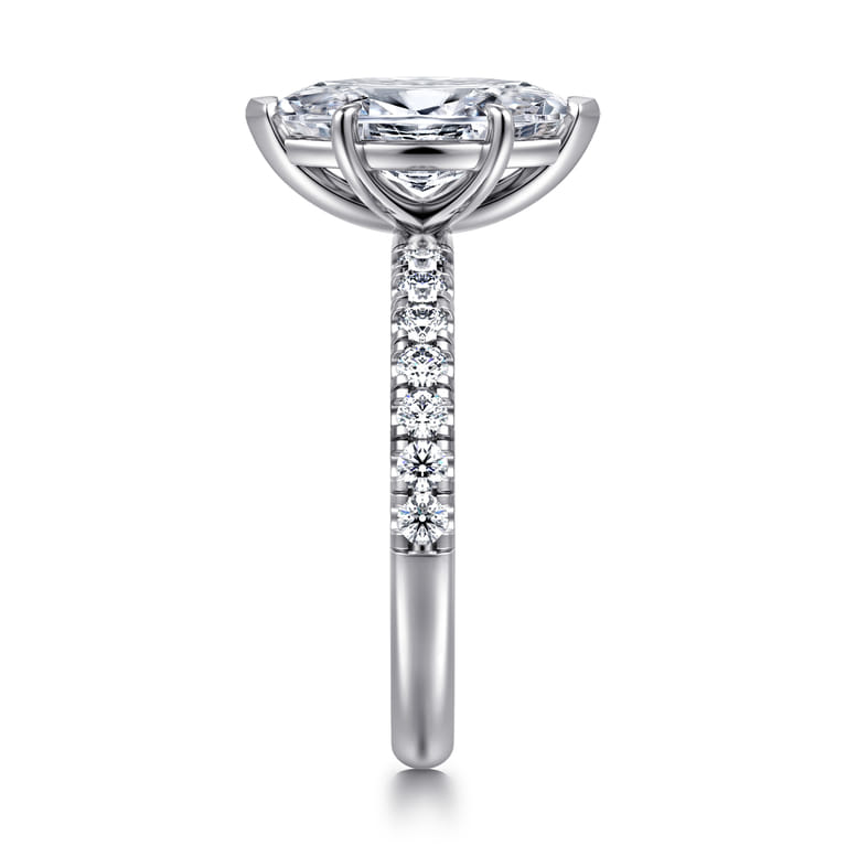 Winslow - Platinum Marquise Shape Diamond Engagement Ring - 0.35 ct - Shot 4