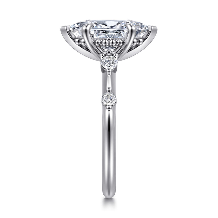 Carinna - Platinum Marquise Shape Diamond Engagement Ring - 0.23 ct - Shot 4