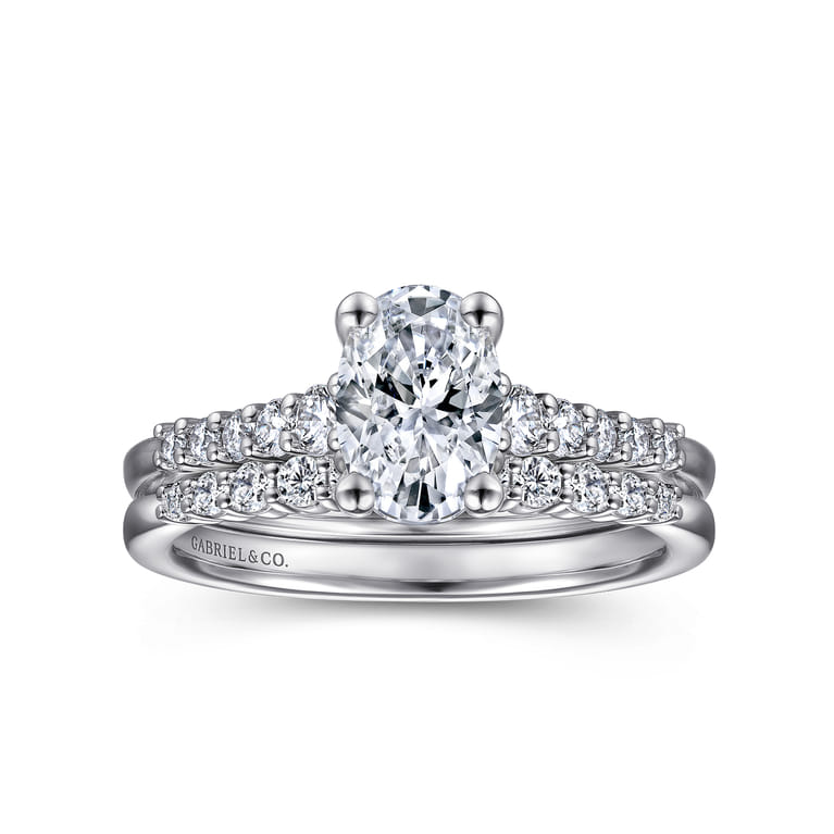 Reed - Platinum Oval Diamond Engagement Ring - 0.25 ct - Shot 4