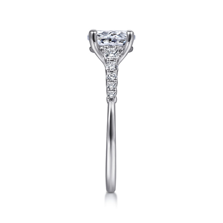 Reed - Platinum Oval Diamond Engagement Ring - 0.25 ct - Shot 5