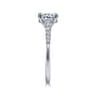 Reed - Platinum Oval Diamond Engagement Ring - 0.25 ct