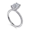 Twain - Platinum Oval Diamond Engagement Ring - 0.2 ct