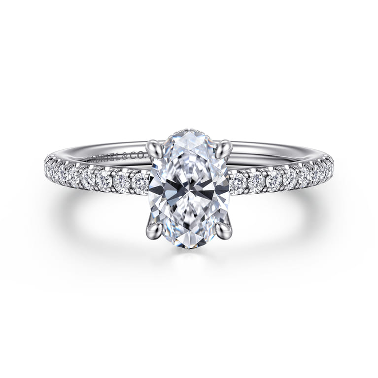 Broderick - Platinum Oval Diamond Engagement Ring - 0.25 ct - Shot 1