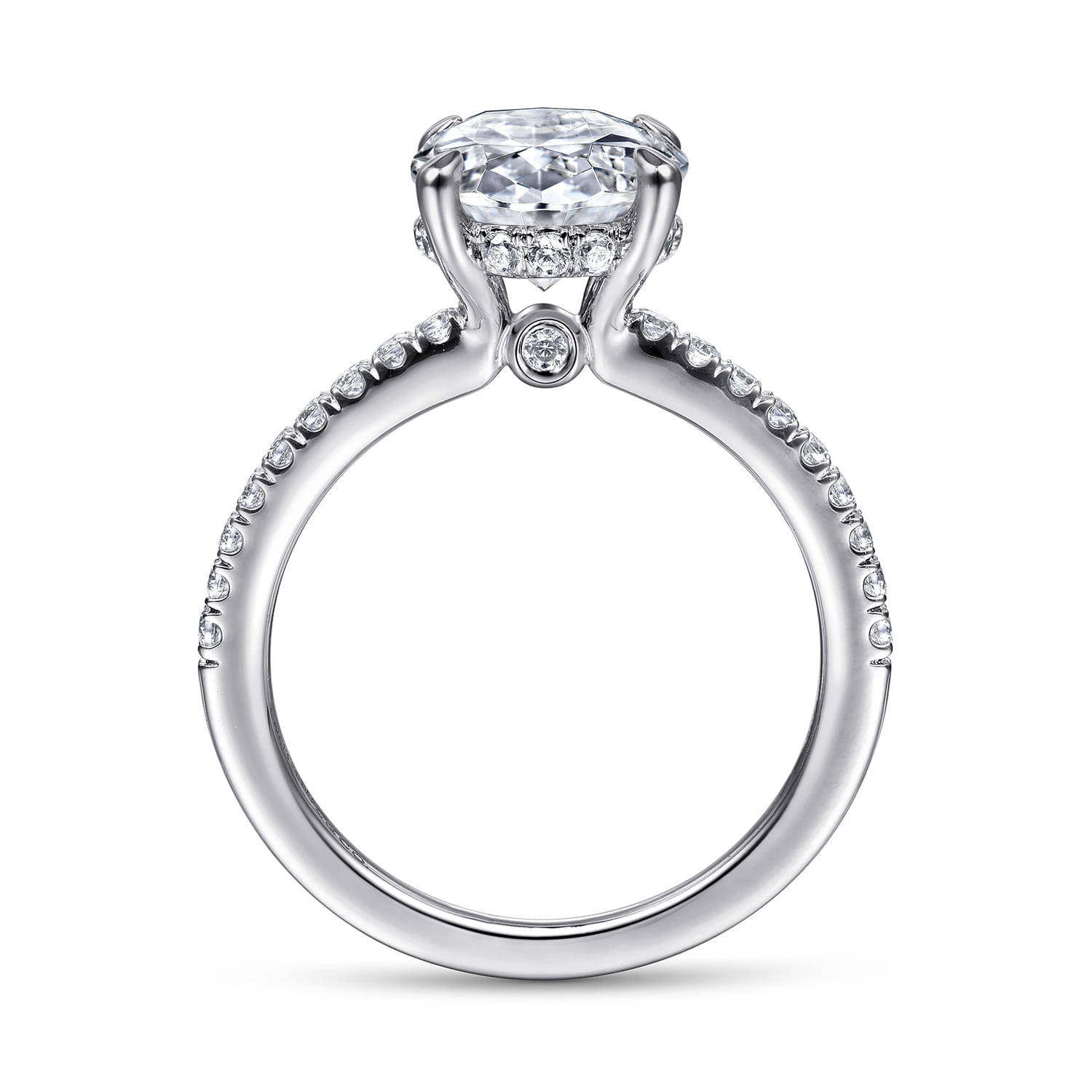 Broderick - Platinum Oval Diamond Engagement Ring - 0.31 ct - Shot 2