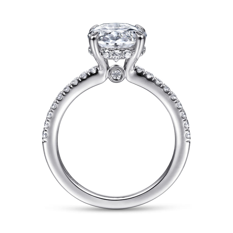 Broderick - Platinum Oval Diamond Engagement Ring - 0.31 ct - Shot 2