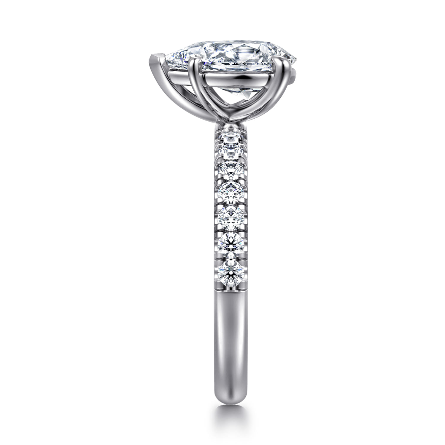 Winslow - Platinum Pear Shape Diamond Engagement Ring - 0.35 ct - Shot 4