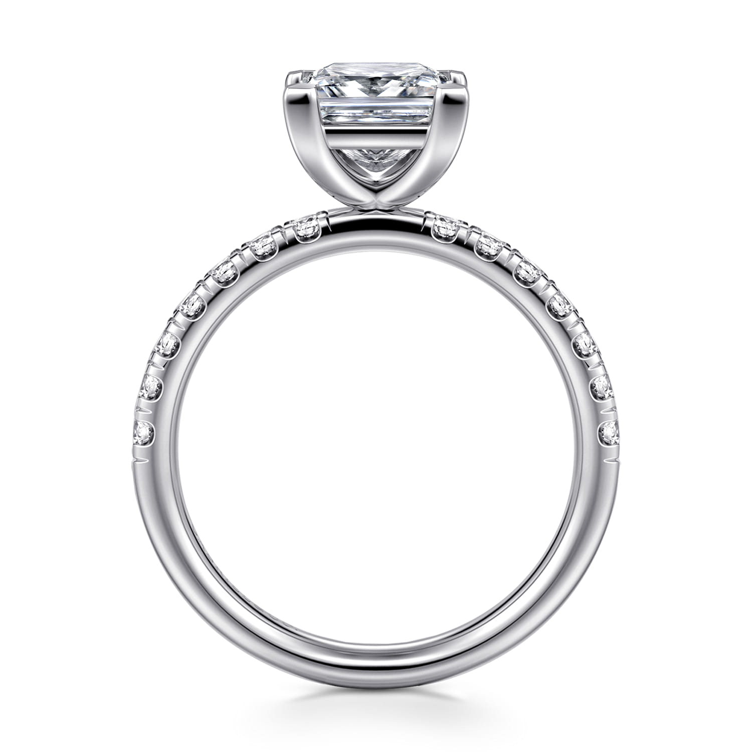 Winslow - Platinum Princess Cut Diamond Engagement Ring - 0.35 ct - Shot 2