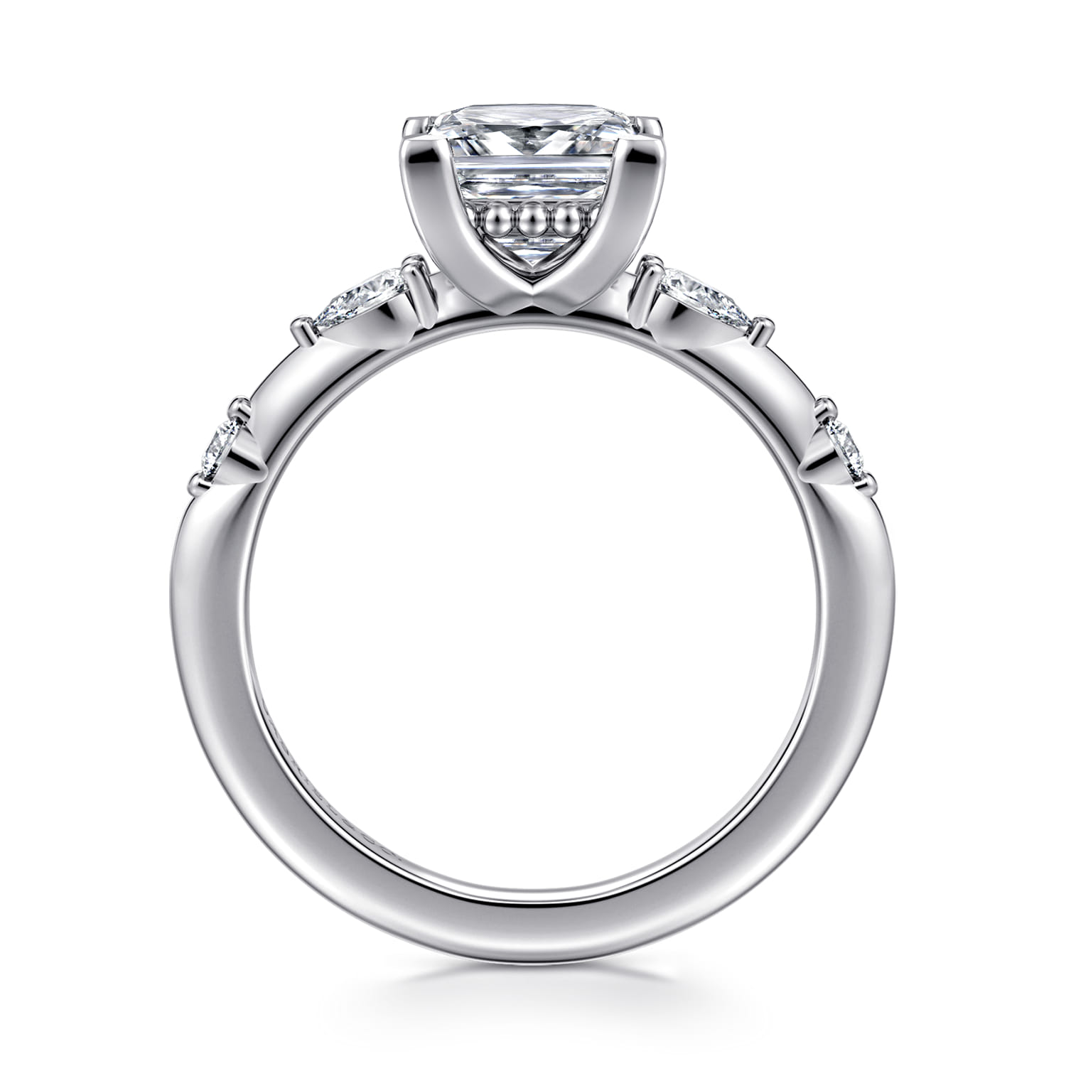 Carinna - Platinum Princess Cut Diamond Engagement Ring - 0.23 ct - Shot 2