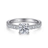 Amira - Platinum Round Diamond Engagement Ring - 0.5 ct
