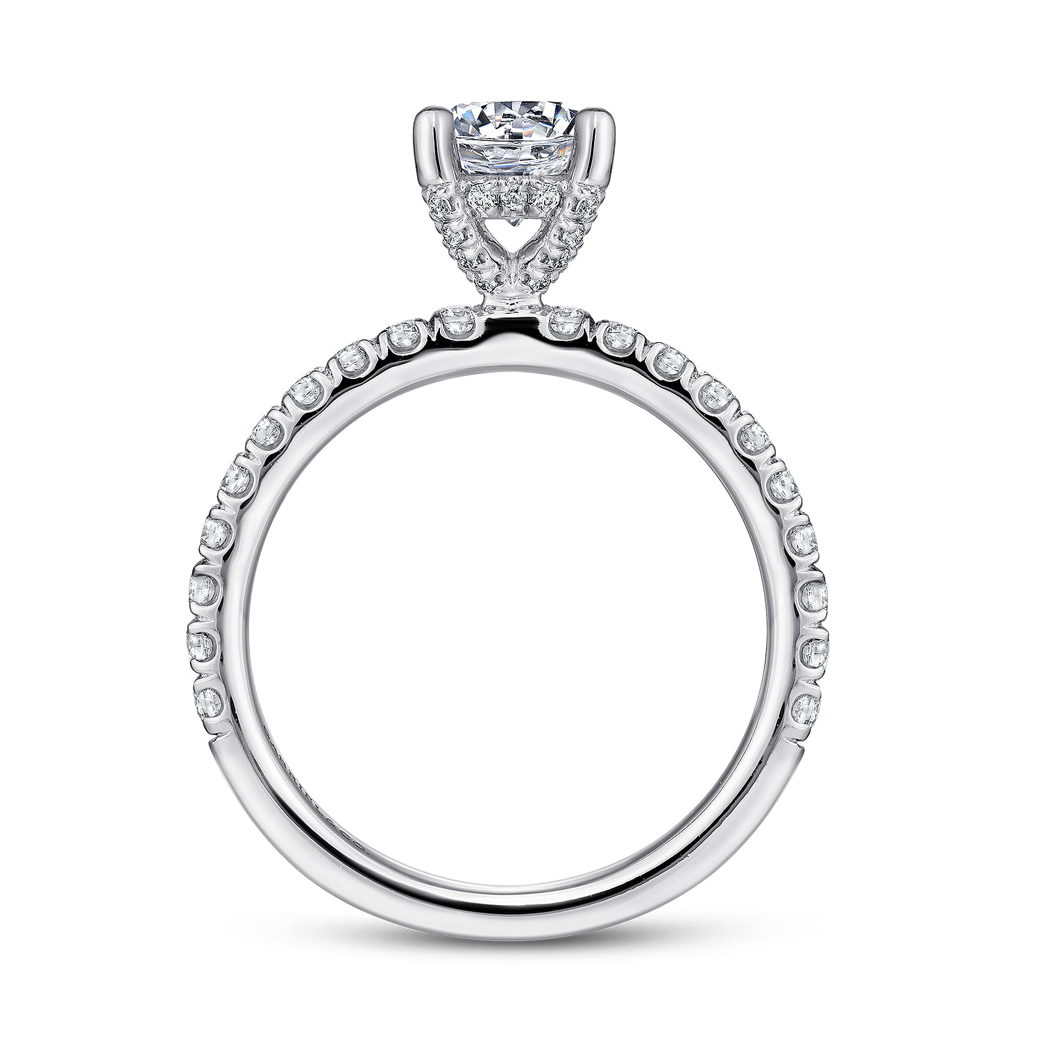 Amira - Platinum Round Diamond Engagement Ring - 0.5 ct - Shot 2