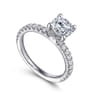 Amira - Platinum Round Diamond Engagement Ring - 0.5 ct