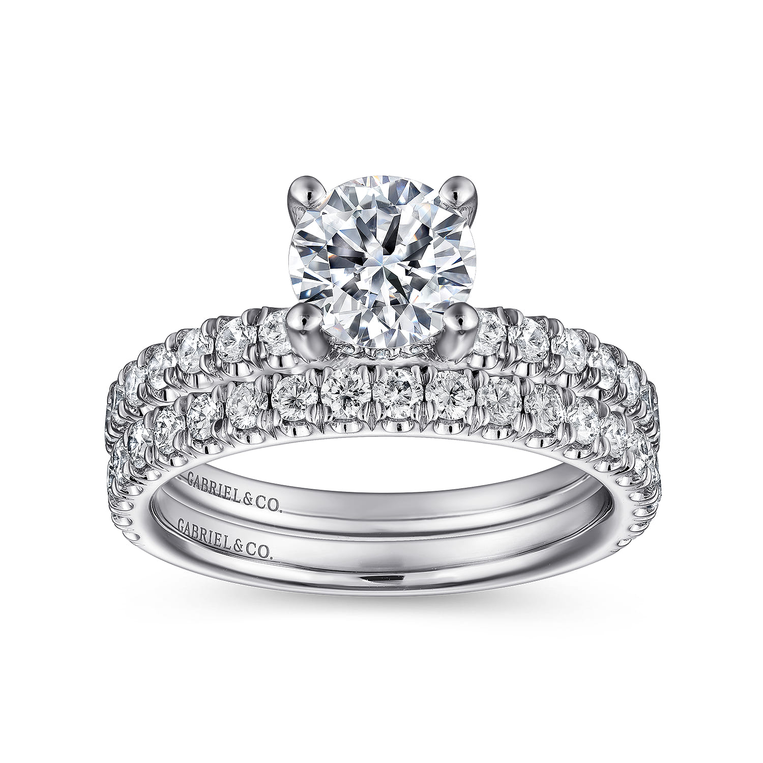 Amira - Platinum Round Diamond Engagement Ring - 0.5 ct - Shot 4