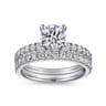 Amira - Platinum Round Diamond Engagement Ring - 0.5 ct