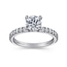Amira - Platinum Round Diamond Engagement Ring - 0.5 ct