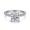 Amira - Platinum Round Diamond Engagement Ring - 0.52 ct