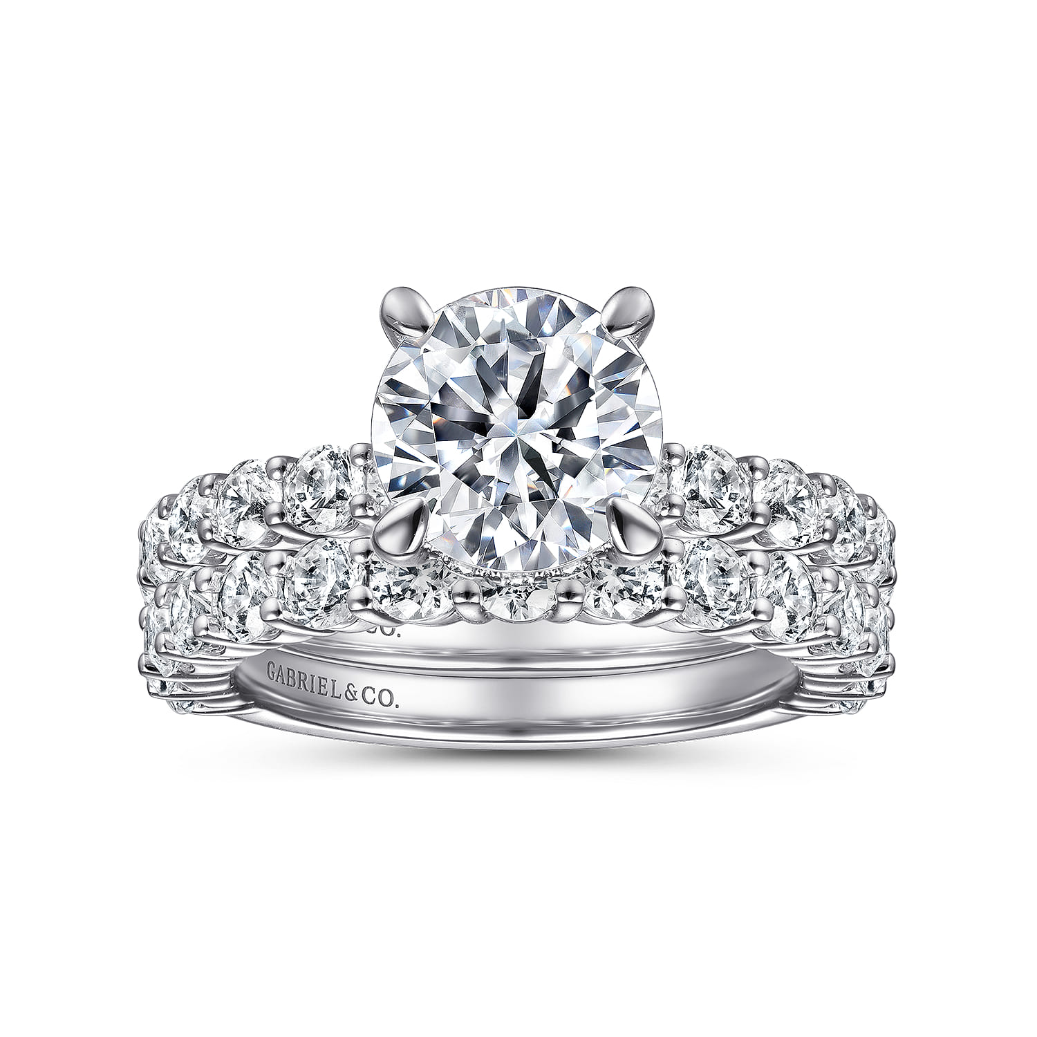 Brosnan - Platinum Round Diamond Engagement Ring - 1.03 ct - Shot 4